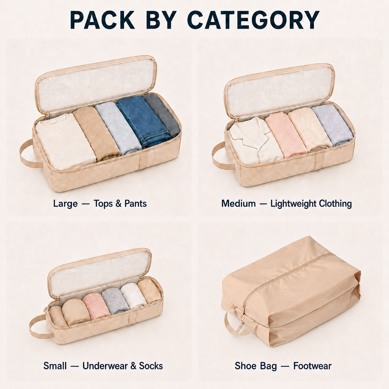 6-Piece Compression Packing Cube Set